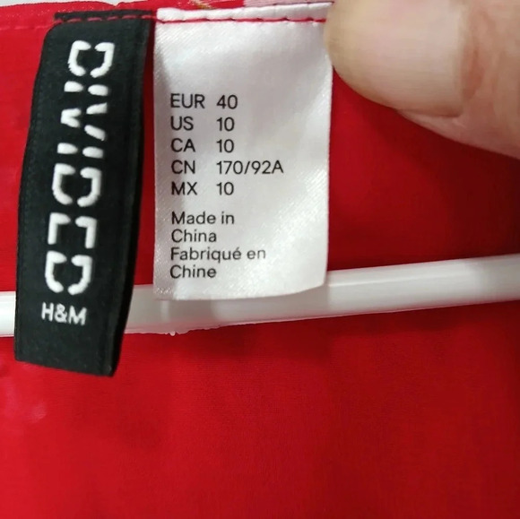 DIVIDED Floral Ruffle Midi Dress Womens Size 10 Flirty Faux Wrap - Picture 6 of 11